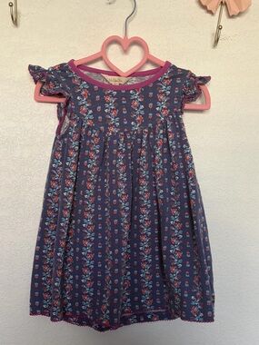Matilda Jane Navy Floral Knit Top with Pink Trim